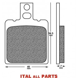 PLAQUETTES ARRIERE ORGANIQUE NEWFREN DUCATI MONSTER IE / 748 / ST / MULTISTRADA / STREETFIGHTER etc...